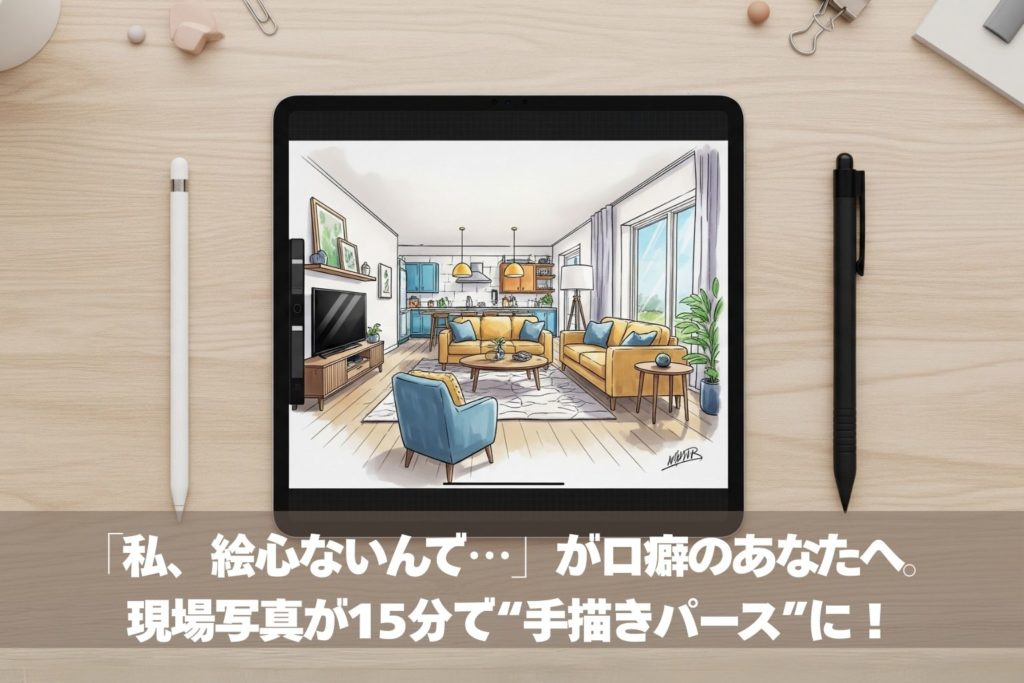 「私、絵心ないんで…」が口癖のあなたへ。現場写真が15分で“プロの味”に変わる、iPad魔法のレイヤー術